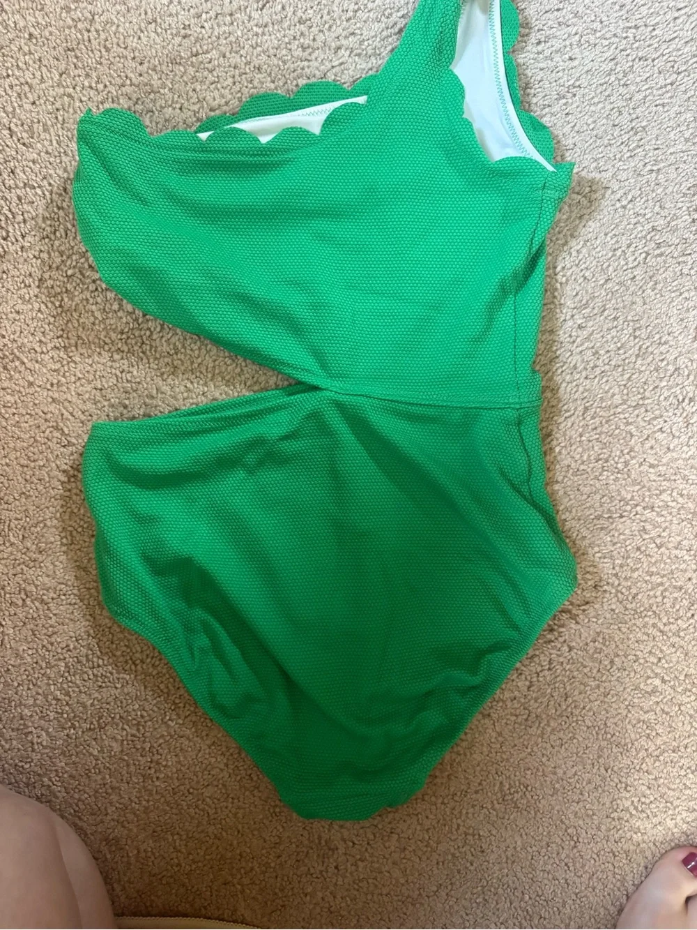 Old Navy Green Scalloped-Edge Swimsuit Top NEVER WORN